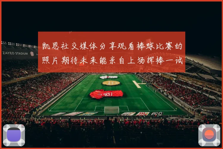 凯恩社交媒体分享观看棒球比赛的照片期待未来能亲自上场挥棒一试